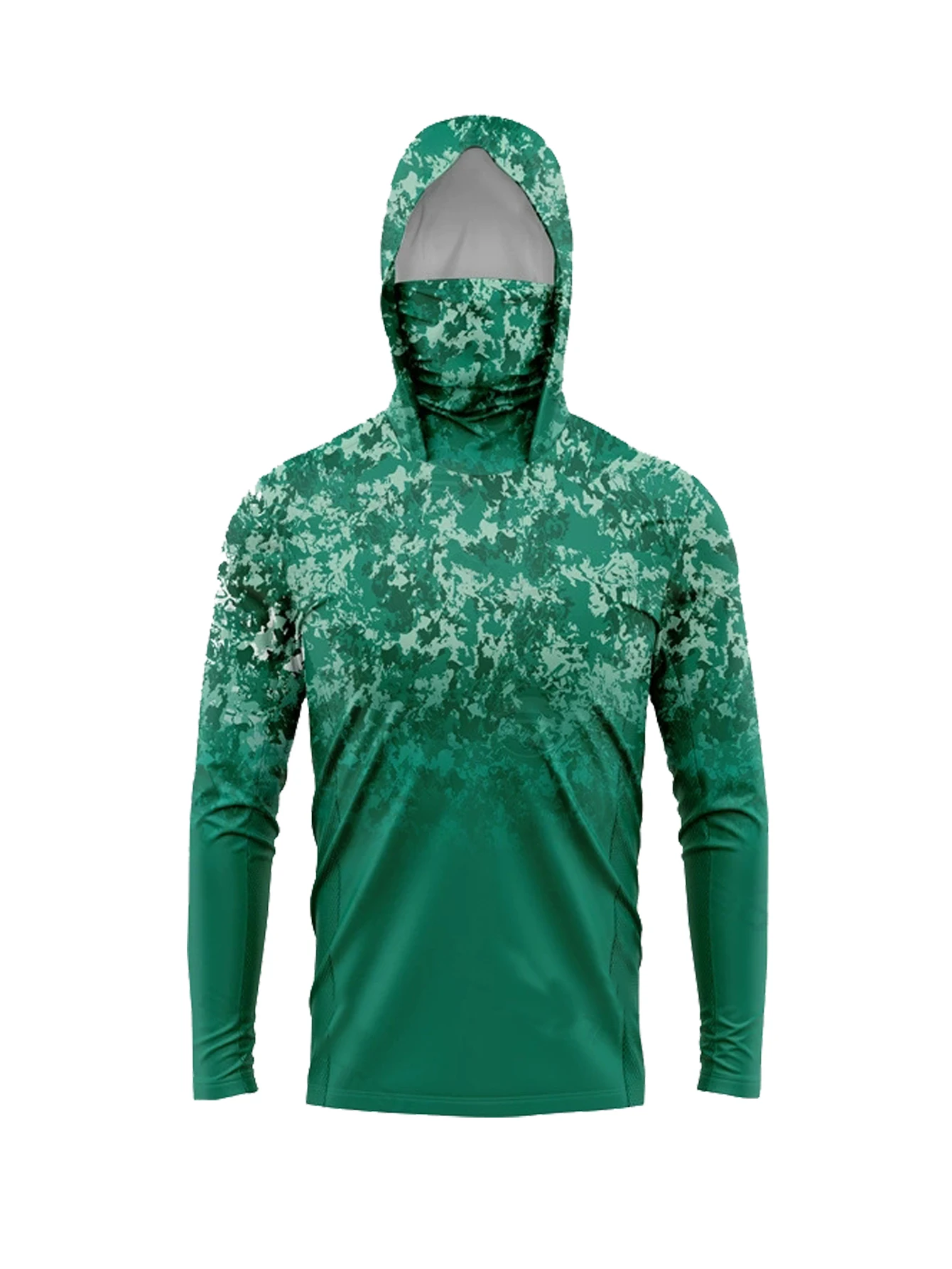 Fishing Mask Sun Protection - Heren UPF50+ Zonbeschermende Vissershirt met Gezichtsmasker