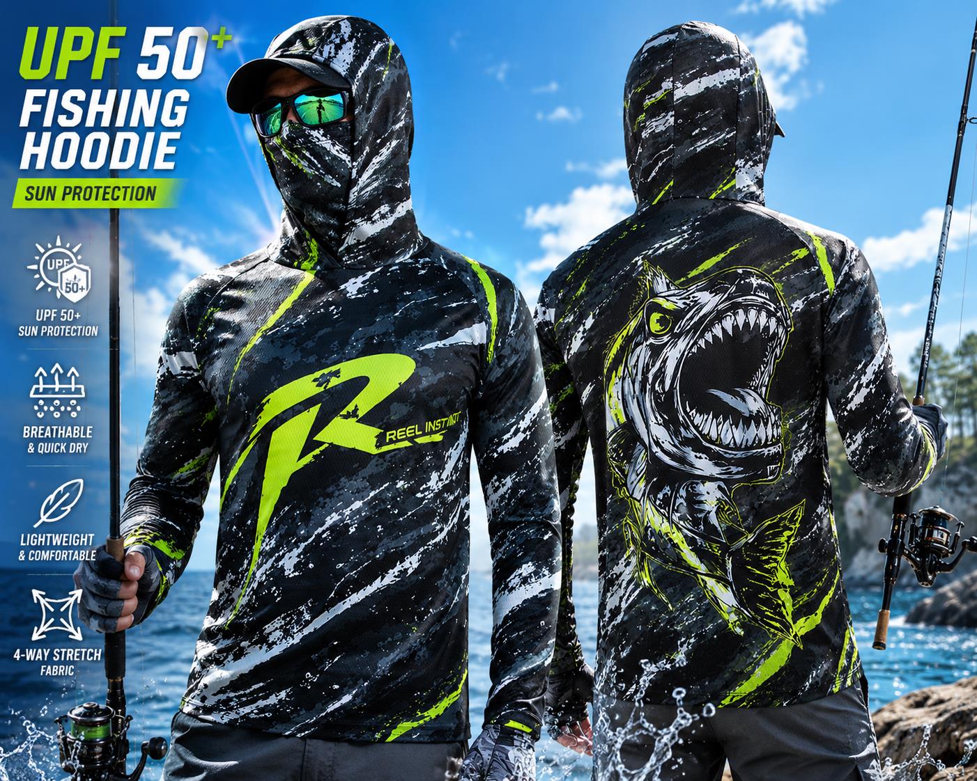 Outdoor zonbeschermende lange  - Fishing Mask Sun Protection recensie en prijs